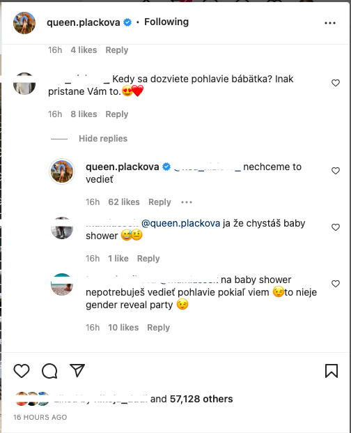 Plačková Instagram