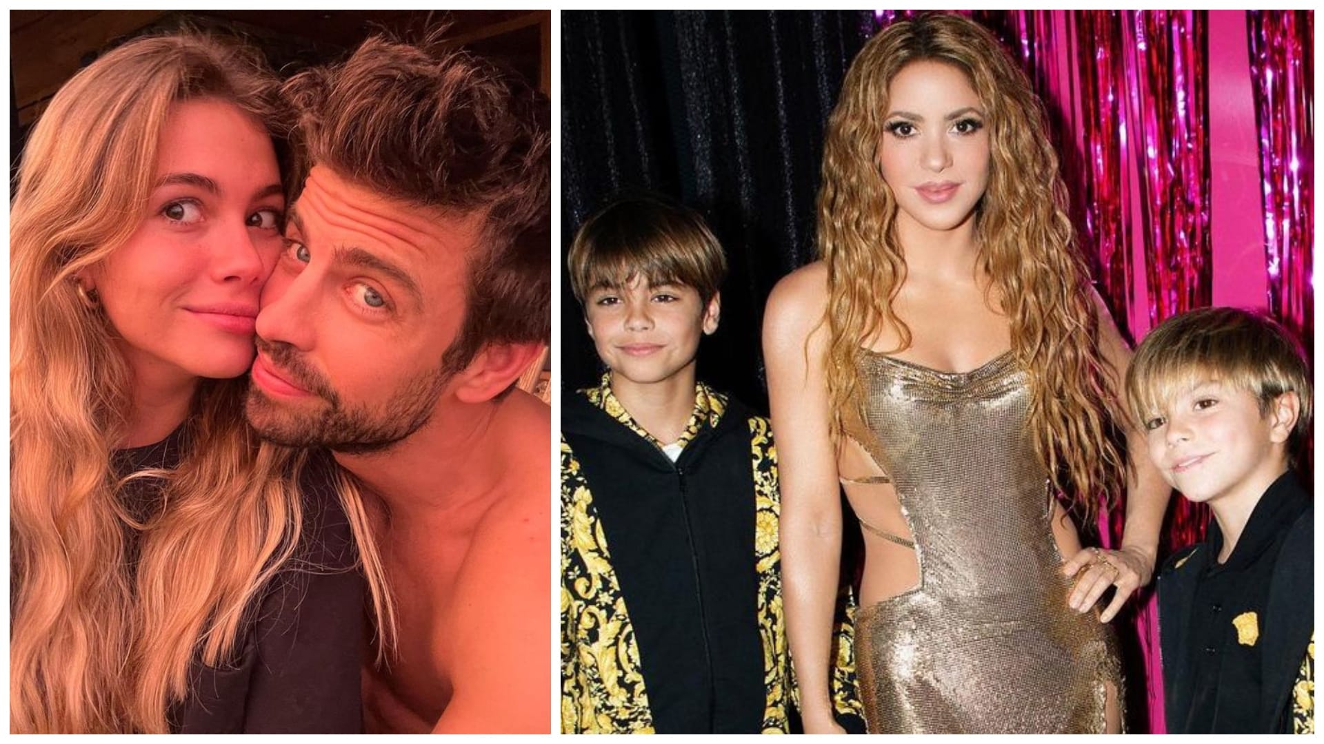 Shakira s deťmi a Piqué s Clarou Chiou