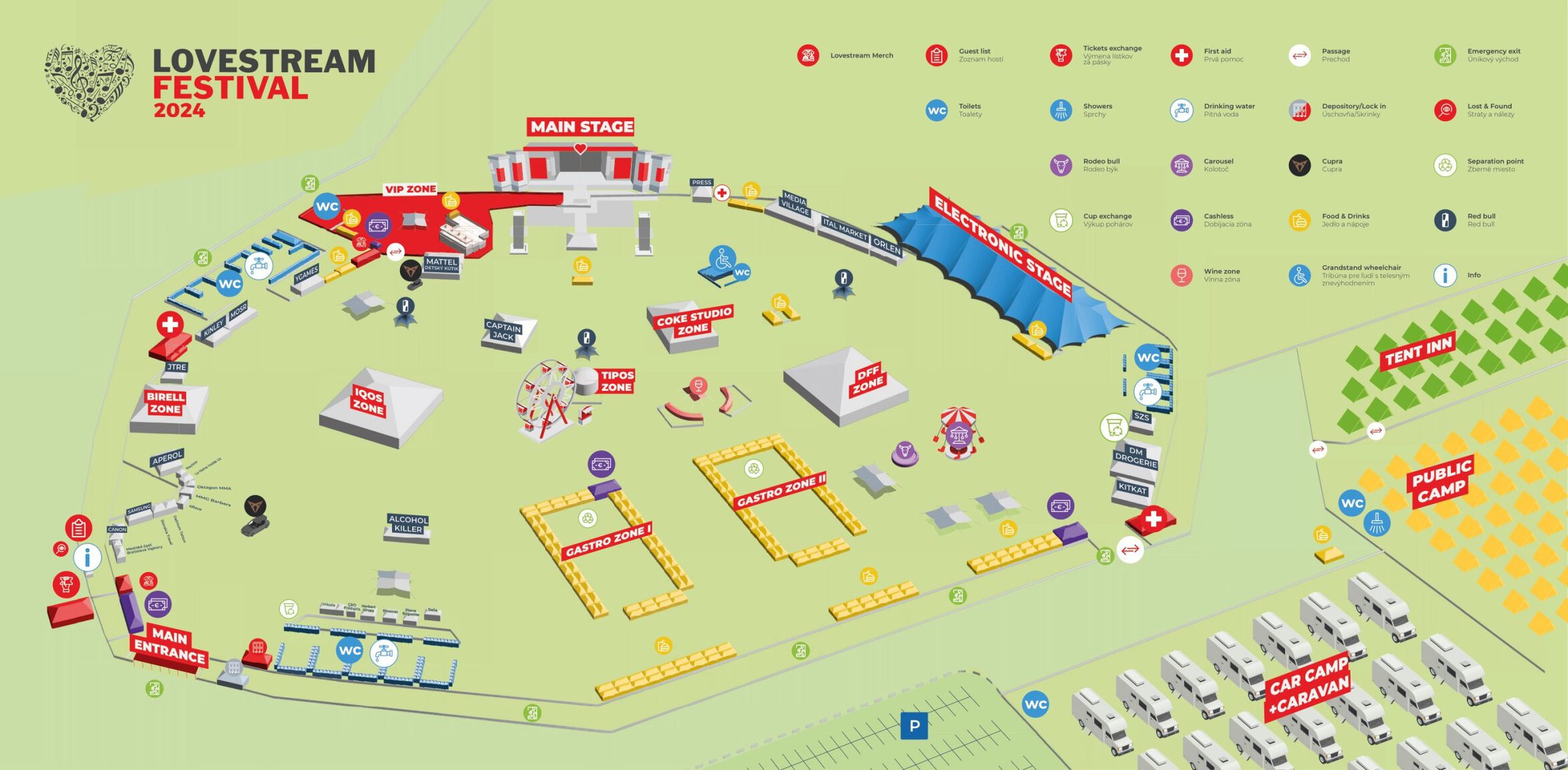 Mapa festivalu Lovestream